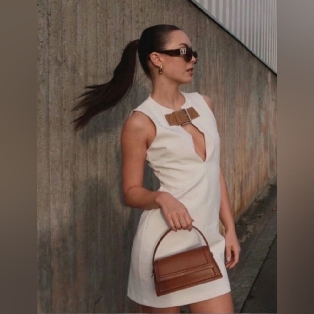 Zara Mini Dress With Front Buckle